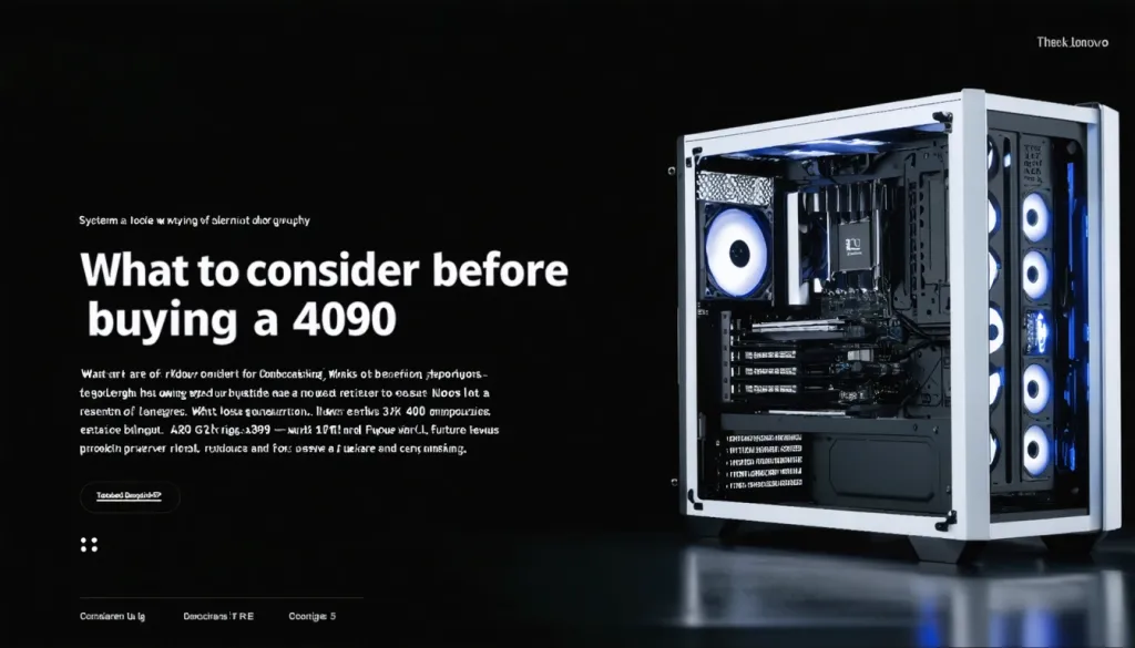 Что учитывать перед тем как купить 4090: на что смотреть при покупке: длина корпуса, энергопотребление, уровень шума, температура и запас актуальности на будущее